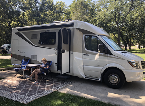 Mrs Stephens in Front of Van 2-Hammock-Coast-South-Carolina