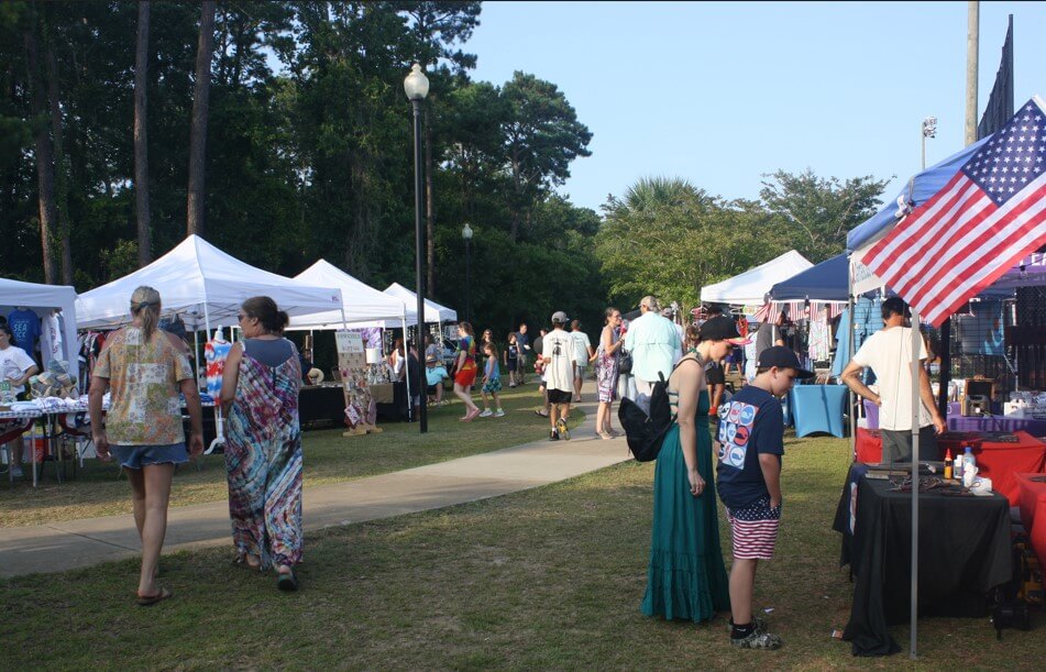 crowd and vendors reduced-Hammock-Coast-South-Carolina