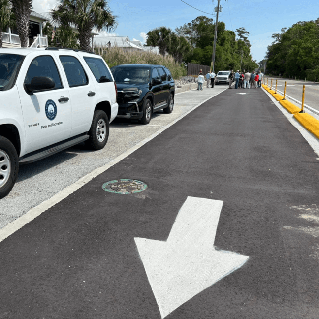 BIke path parking area square-Hammock-Coast-South-Carolina