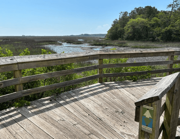Bike path parking area view reduced-Hammock-Coast-South-Carolina