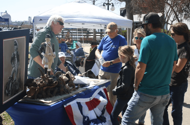People with colonial muskets-Hammock-Coast-South-Carolina