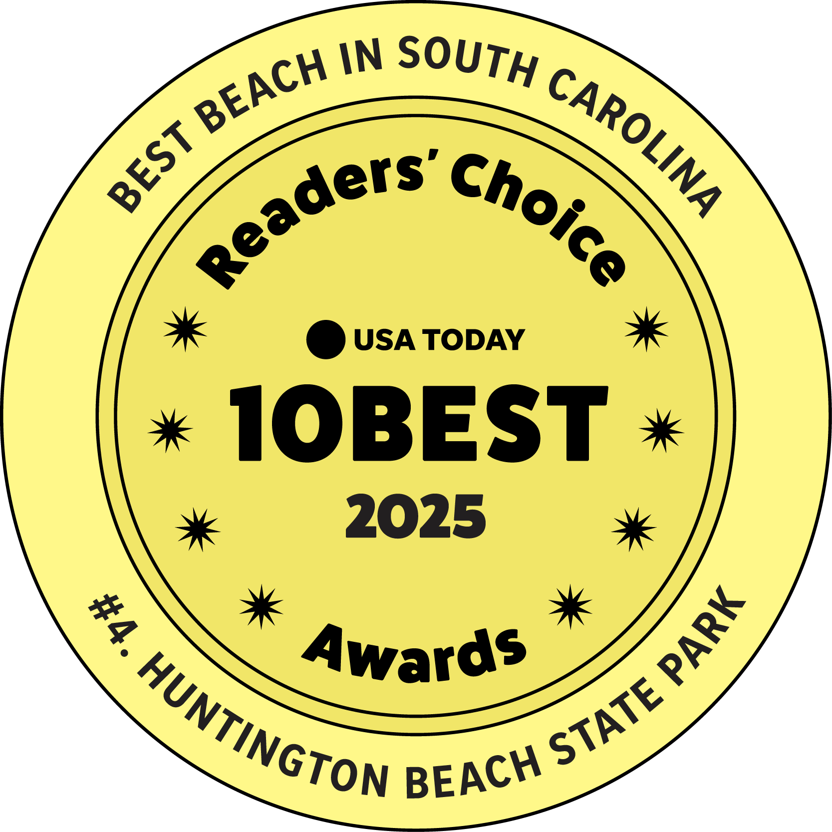 USAT25 10Best LicensedBadge HuntingtonBeach-Hammock-Coast-South-Carolina