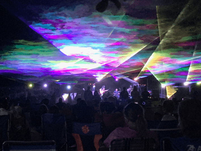 Colorful lasers with band reduced-Hammock-Coast-South-Carolina