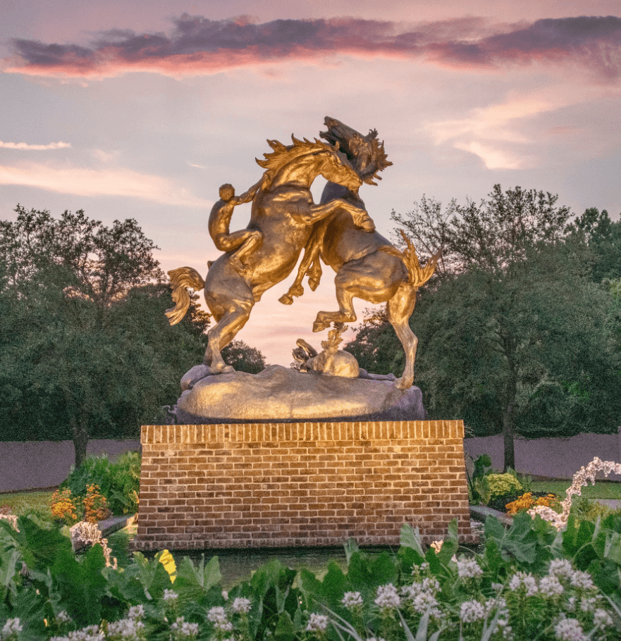 Brookgreen sculpture fighting stalions-Hammock-Coast-South-Carolina