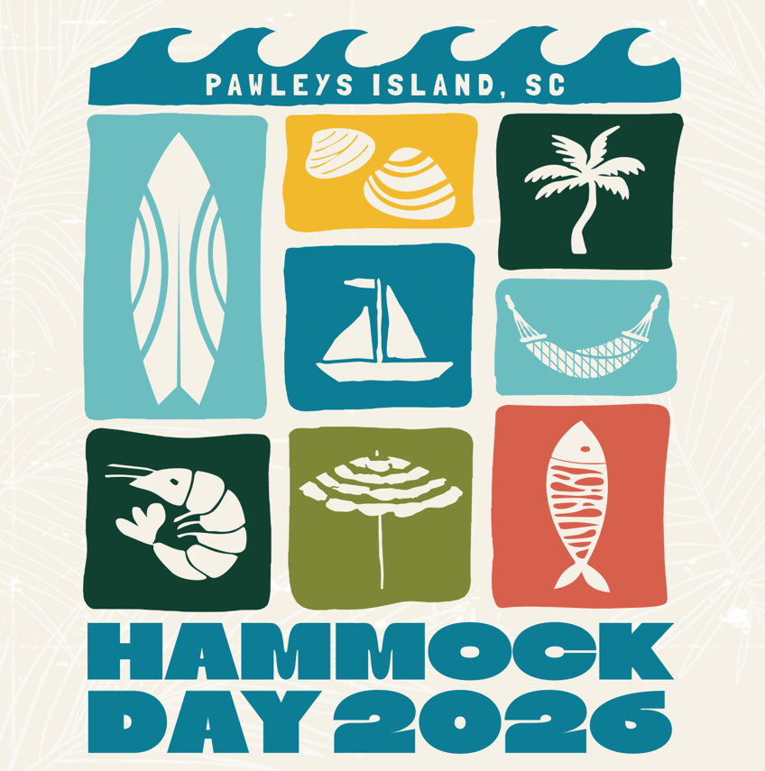 Hammock Day 2026 poster and Tshirt design-Hammock-Coast-South-Carolina